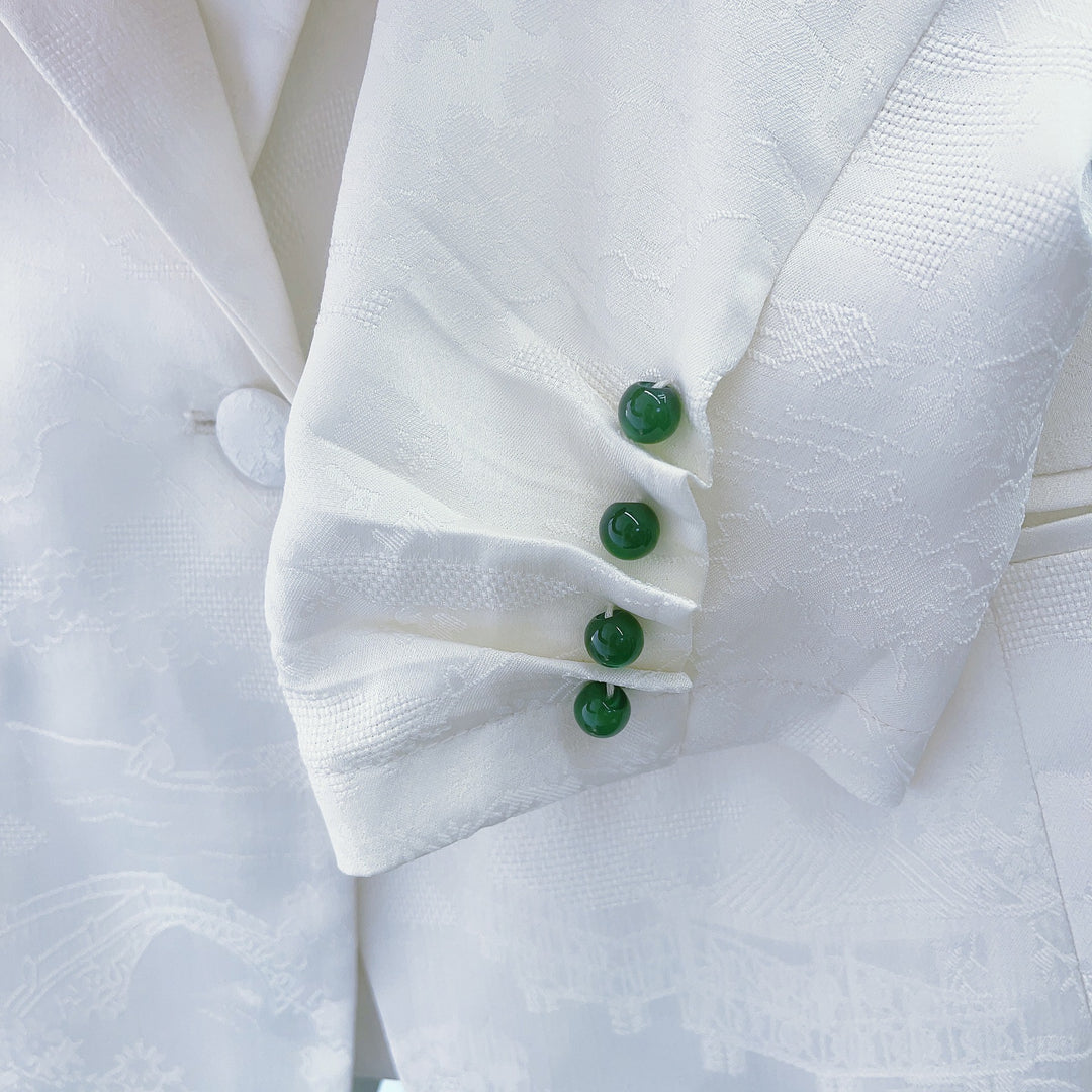 Dame elegant satin blazer i moderne design Stilla