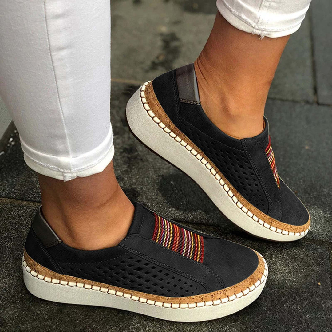 Dame behagelige Slip-On sneakers med åndbar overfladestruktur Stilla