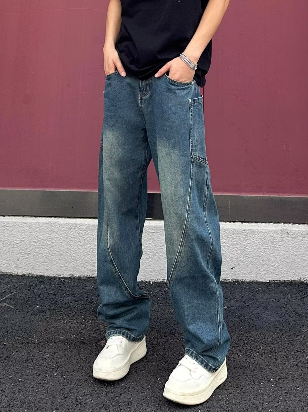 Dame løse jeans i urban stil med moderne snit og praktiske lommer Stilla