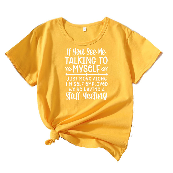Dame Fritid Selvstændig Citat T-Shirt Stilla