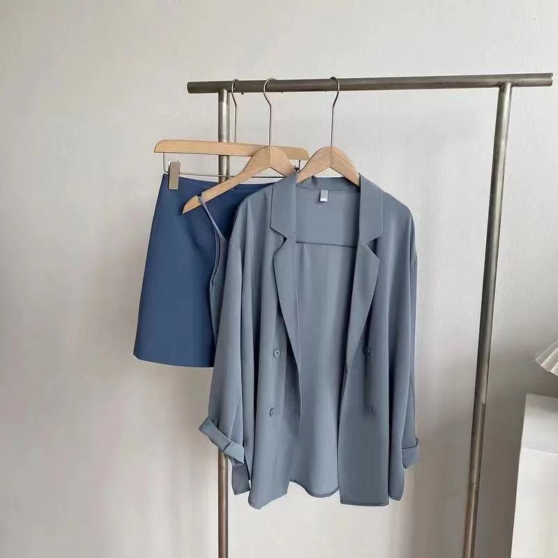 Dame elegant blazer sæt med fashionable shorts Stilla