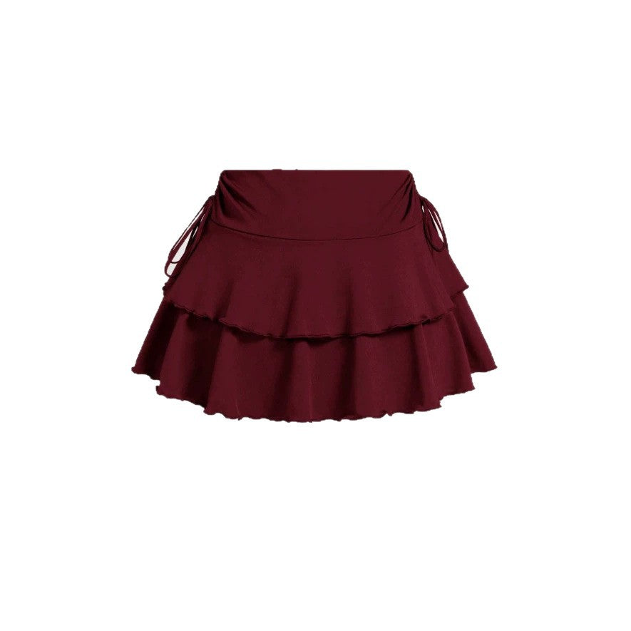Dame Sporty Skirt med Rüschen og justerbar talje Skovae