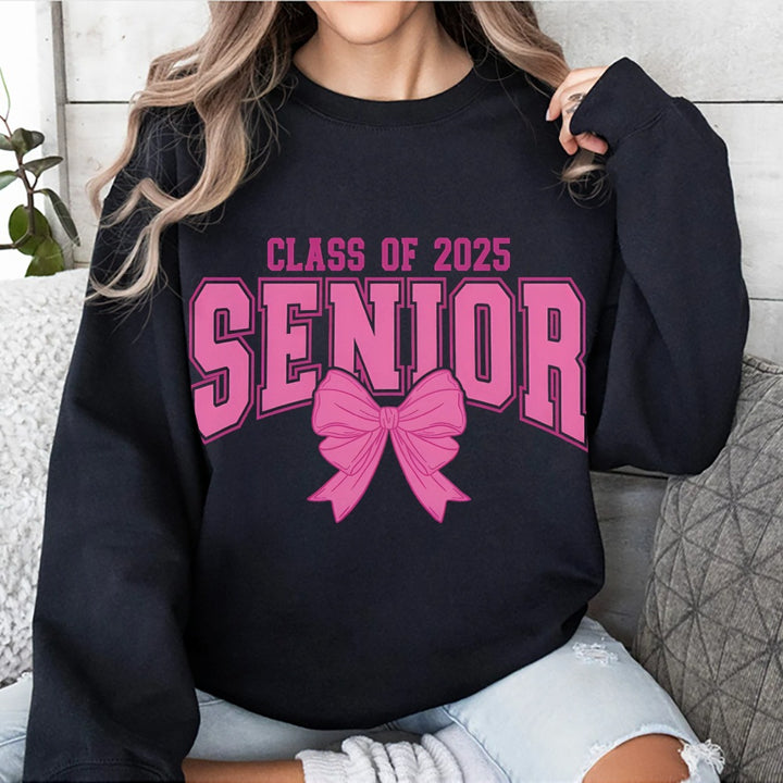 Kvinders sweatshirt med eksamensår og dekorativ sløjfe design Stilla