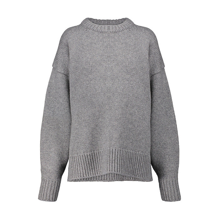 Dame mode chunky strik pullover med oversized ærmer Stilla