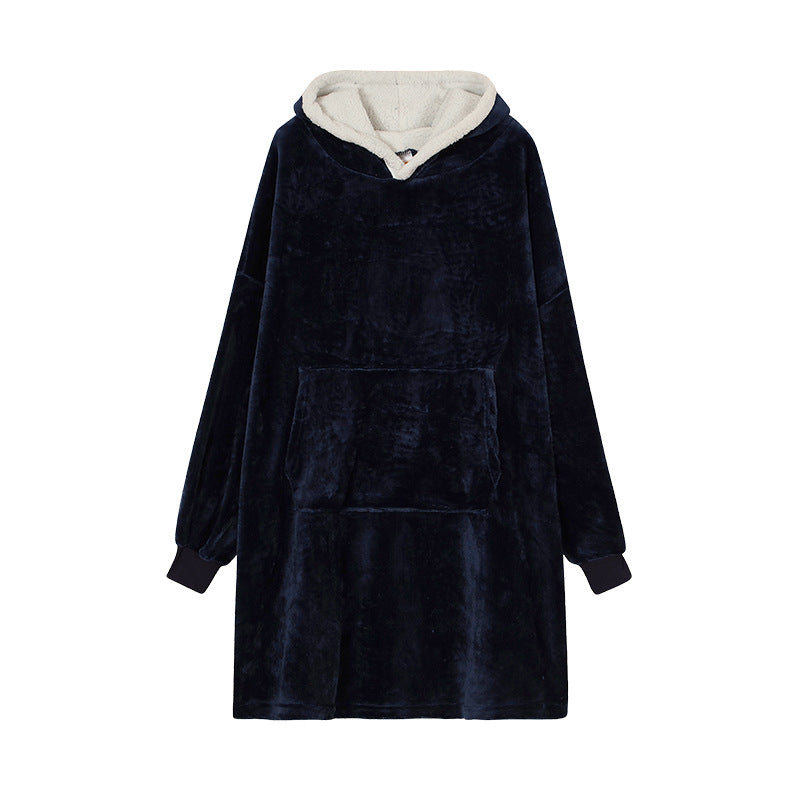 Femme Cozy Plush Hoodie Kjole Stilla