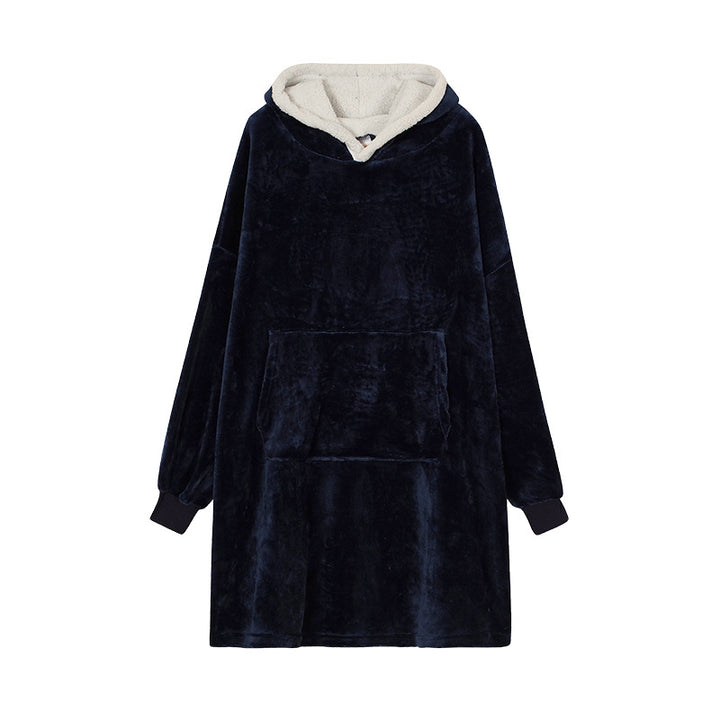Femme Cozy Plush Hoodie Kjole Stilla