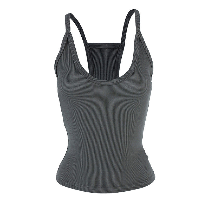 Dame Sporty Stretch-top med slank pasform Skovae