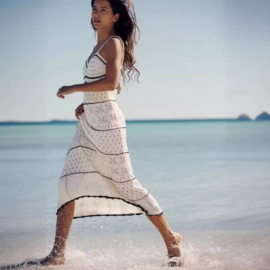 Dame Bohemian Spids Maxi Kjole Stilla