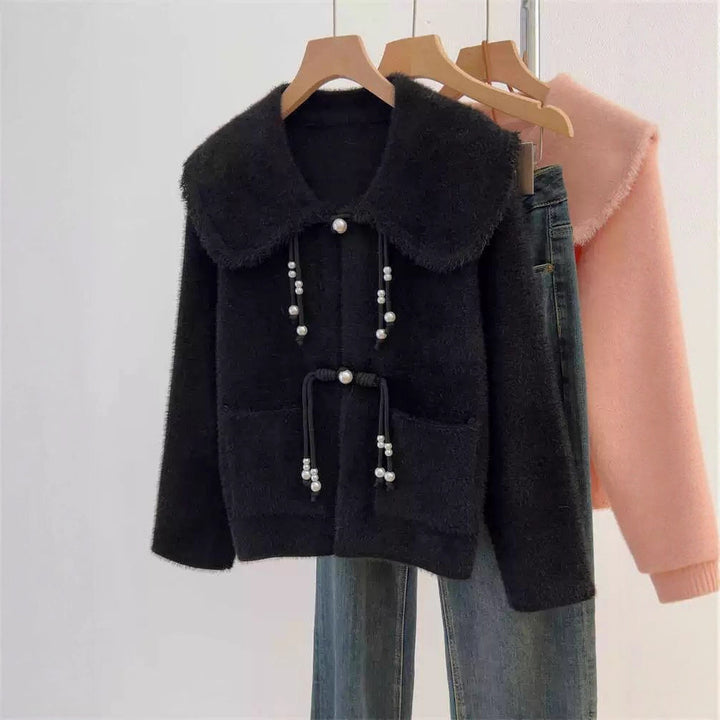 Kvinders stilfulde cardigan med perle detaljer Stilla