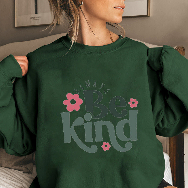 Kvinders sweatshirt med motiverende budskab og trendy puffærmedesign Stilla