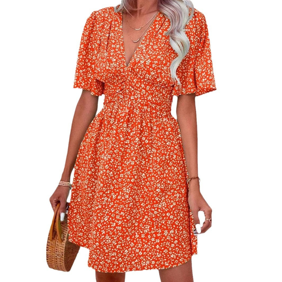 Dame Flirty Floral Fit-and-Flare Kjole Stilla