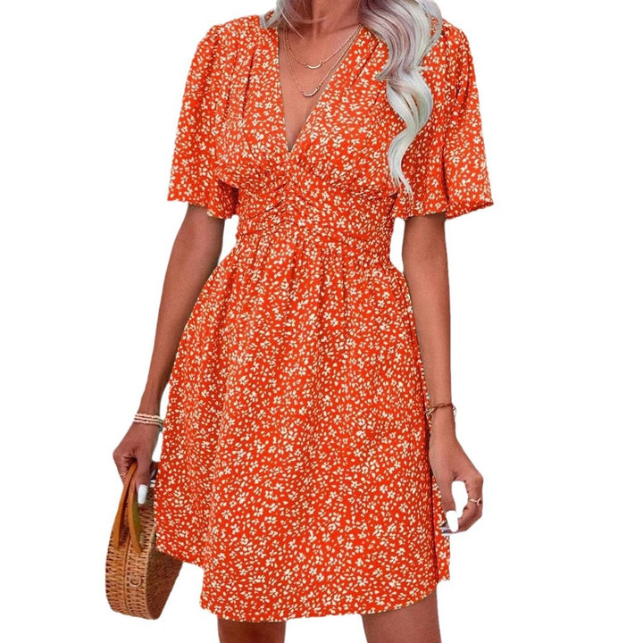 Dame Flirty Floral Fit-and-Flare Kjole Stilla