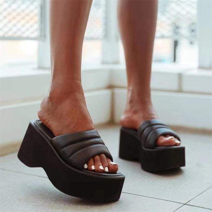 Dame platform-sandaler med moderne rem-design og dæmpende fodseng Stilla