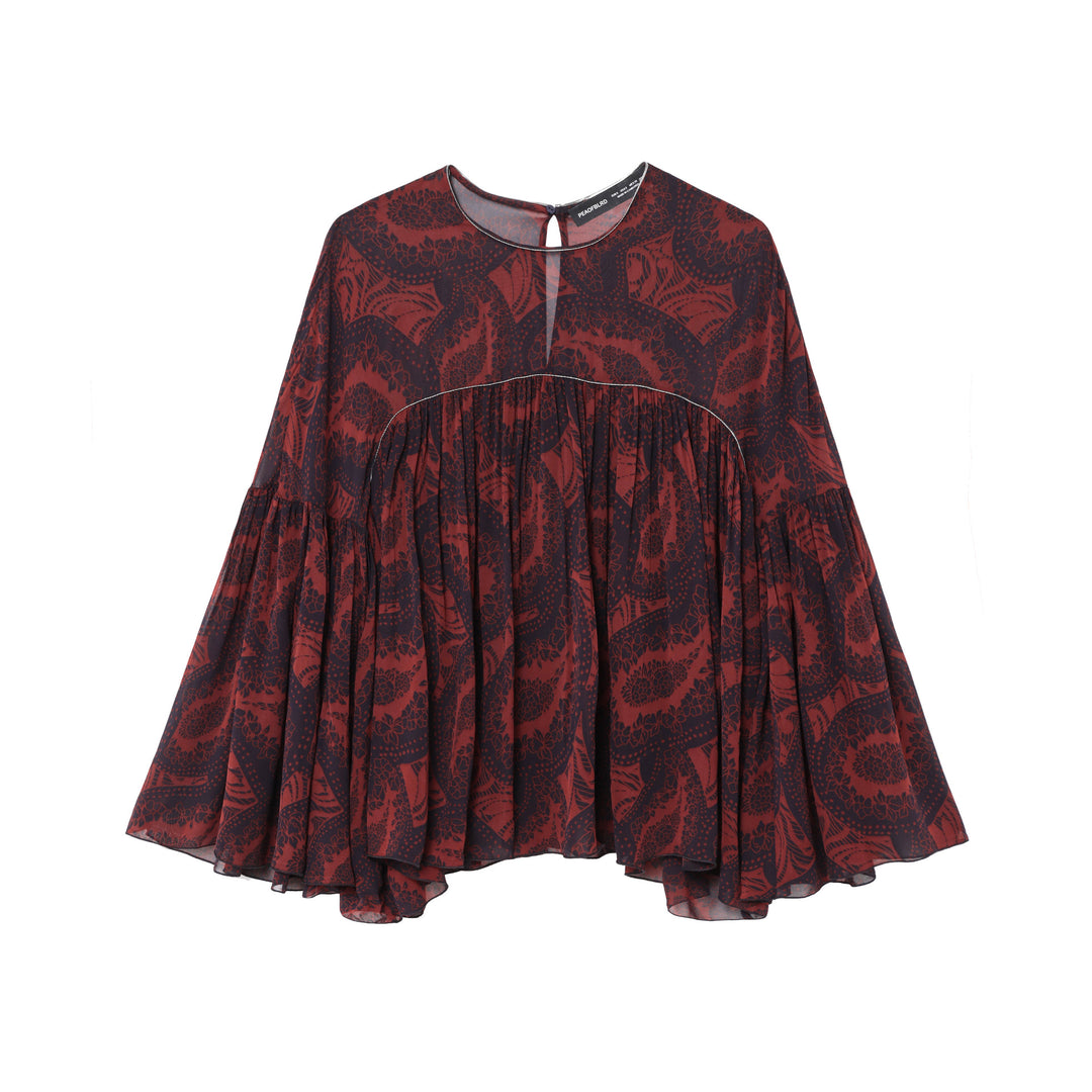 Femme Maxi-nederdel med elegant paisley-trykt Stilla