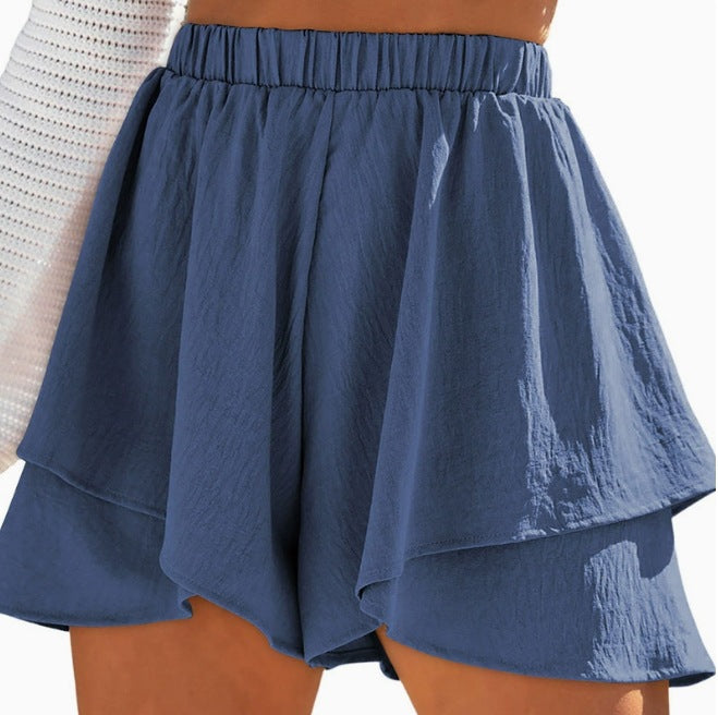 Dame Lagdelt Volant Shorts Stilla