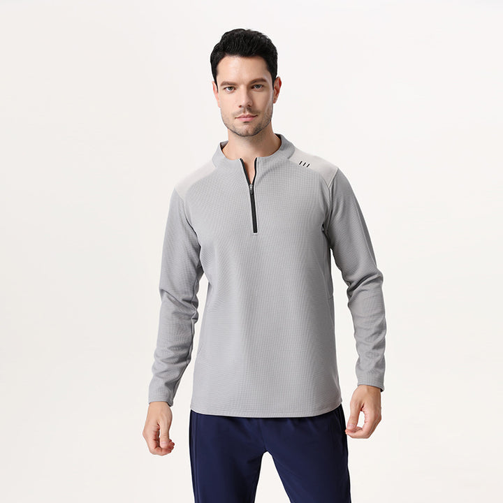 Herrer Funktionspullover med halvdelen af lynlåsen og ergonomisk design Stilla