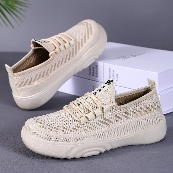 Dame Åndbare Slip-On Sneakers med innovativ strik teknologi Stilla