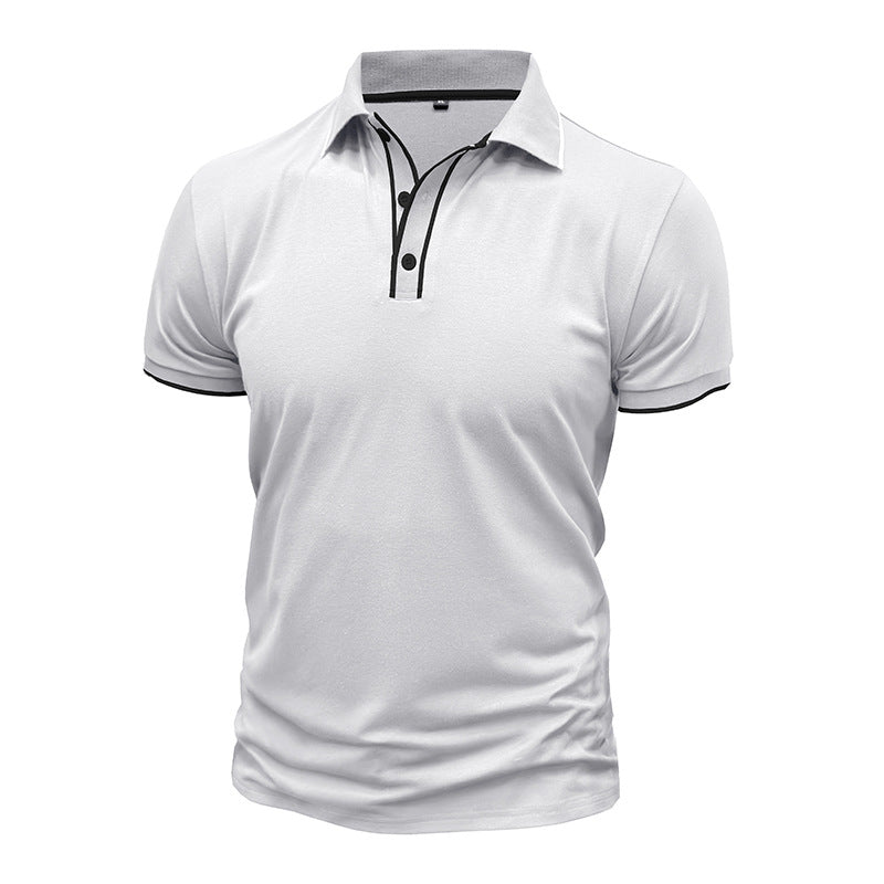 Herren Poloshirt med åndbart funktionsmateriale og moderne knapdesign Stilla