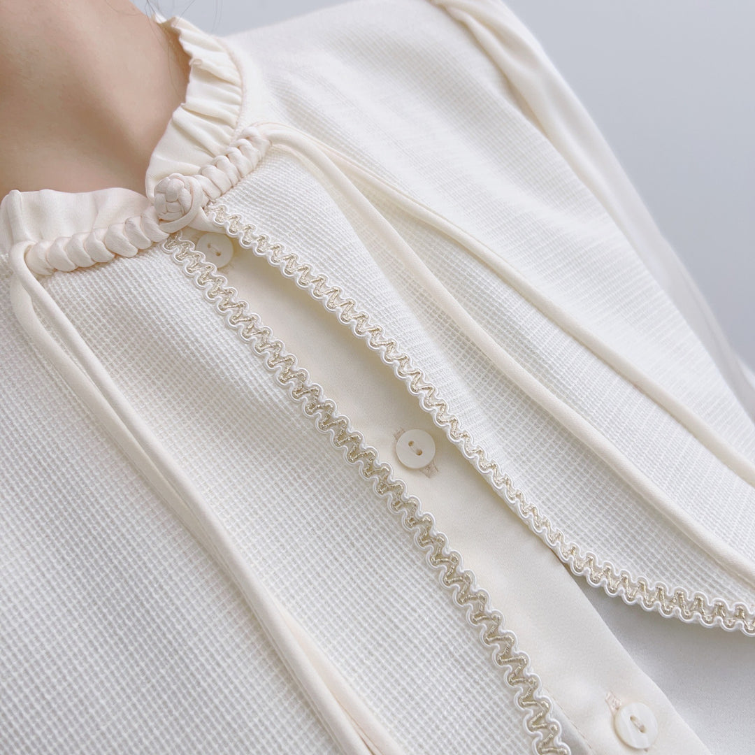 Dame elegant bluse med aftagelige skulderpuder Stilla