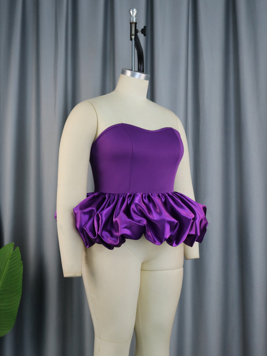 Dame Trendy Bustier med Rynkebund Skovae