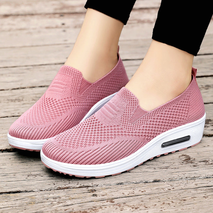 Dame Sporty Slip-On Sko med åndbart Mesh-Overmateriale Stilla