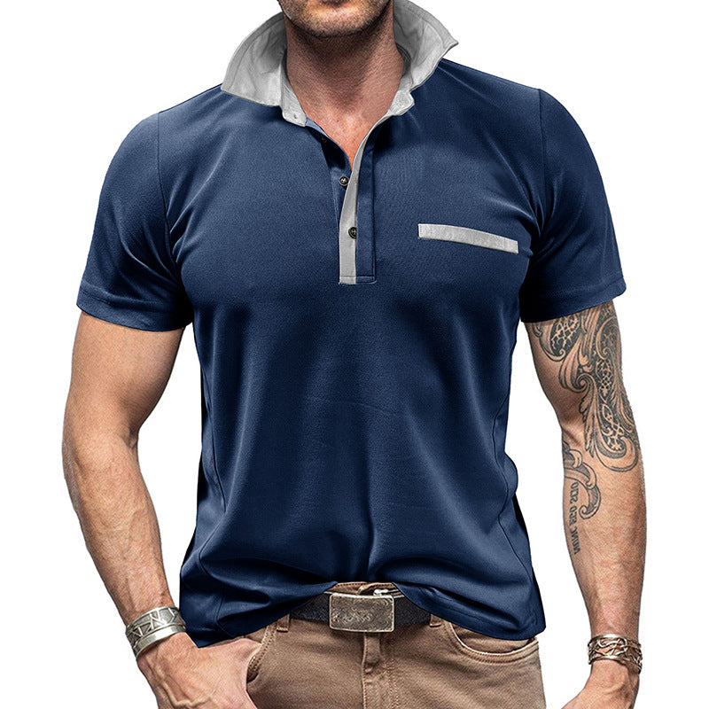 Herrer polo-shirt med moderne krave og alsidige detaljer Stilla