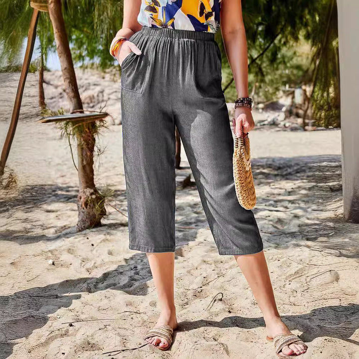 Dame Relaxed Fit Denim Capri-Bukser Stilla