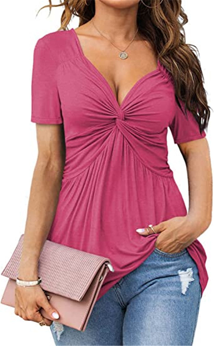 Stilla | Casual Ensfarvet Pullover T-shirt