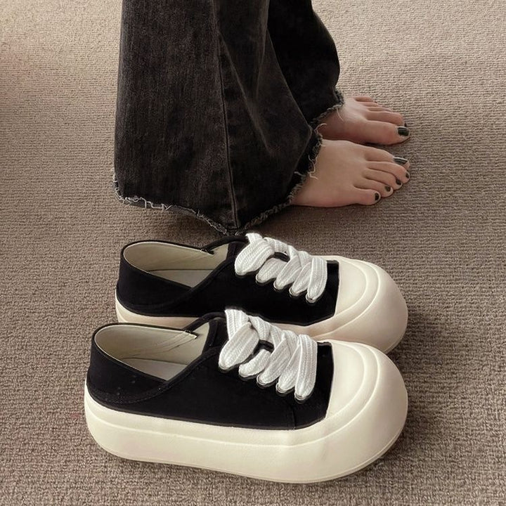 Dame platform sneakers med elastisk snøring og trendy design Stilla