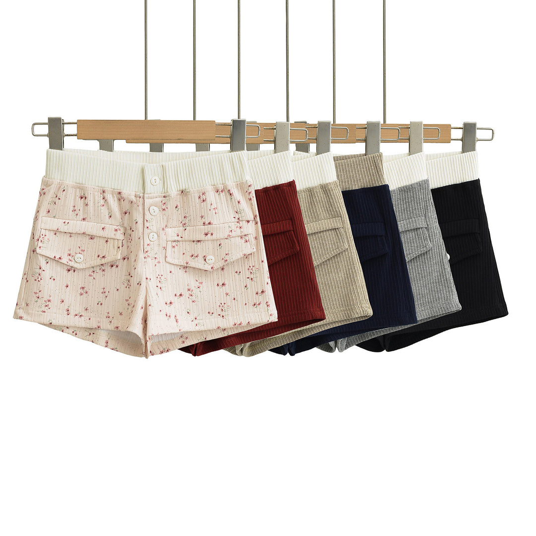 Dame fritidsshorts med elastisk talje og dekorative lommer Stilla