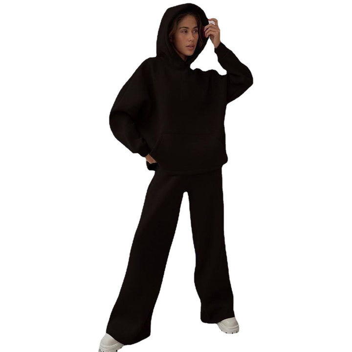Dame afslappet og oversized hoodie sæt med løst skårne bukser Stilla