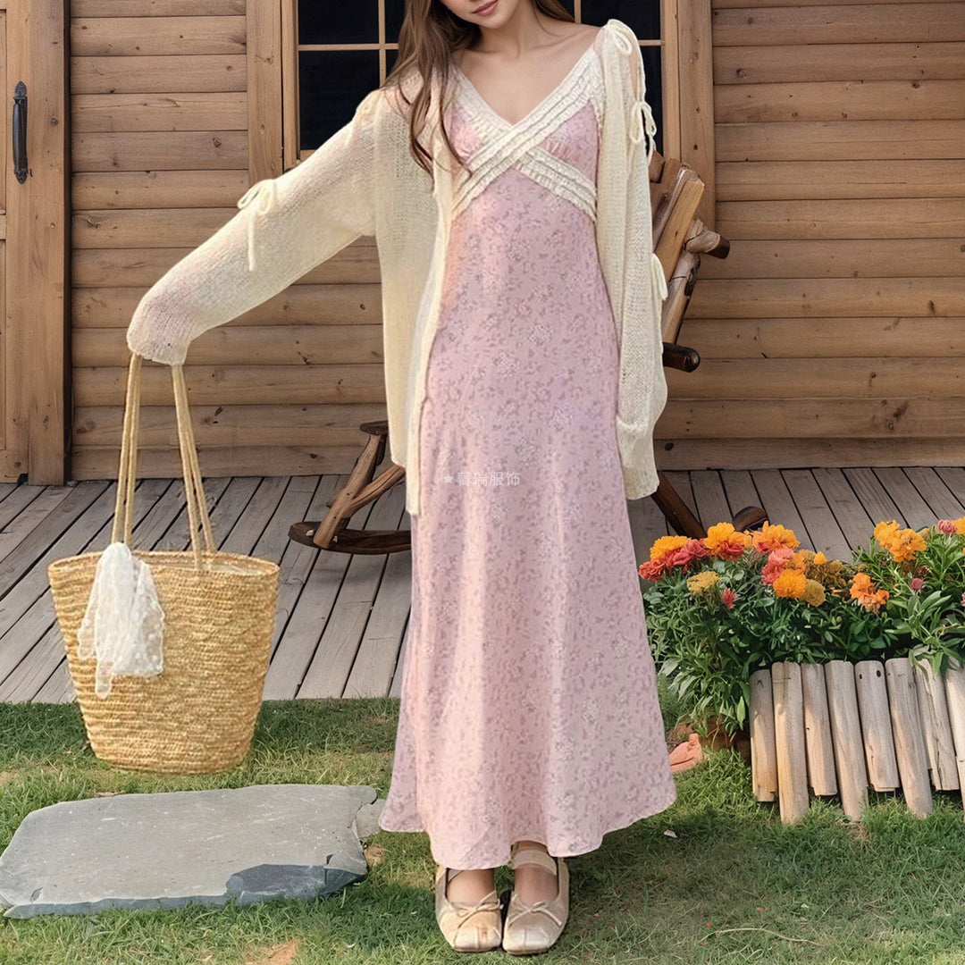 Kvinders elegante maxi-kjole med legende blonde-top Stilla