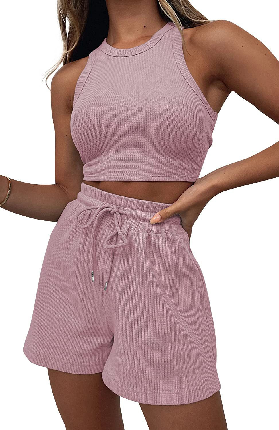 Stilla | Fashionable Casual Kort Ærmeløs To-delt Sæt