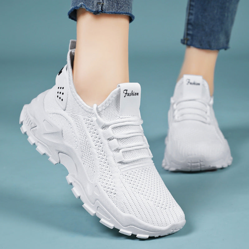 Dame Sporty fritidssneakers med åndbar netstruktur og dæmpende sål Stilla