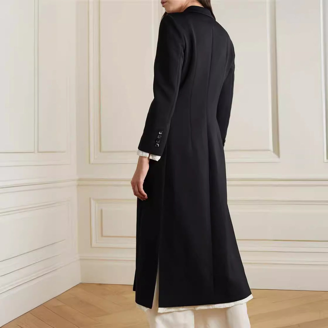 Dame elegant duffel frakke med stilfuld revers Stilla