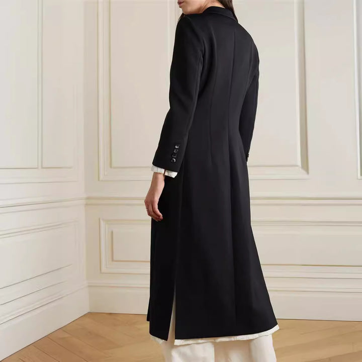 Dame elegant duffel frakke med stilfuld revers Stilla