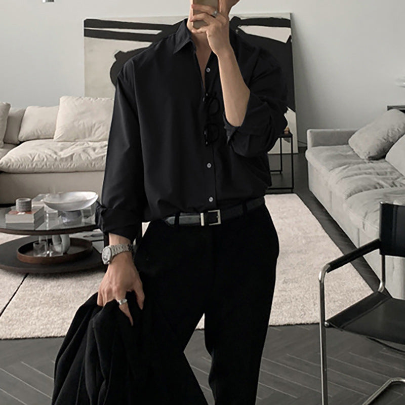 Herre oversized skjorte med moderne snit og praktiske detaljer Stilla