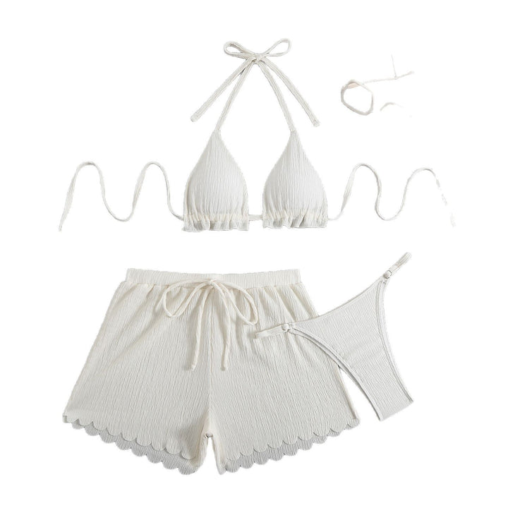 Dame Ribbet Halter Bikini Sæt Stilla