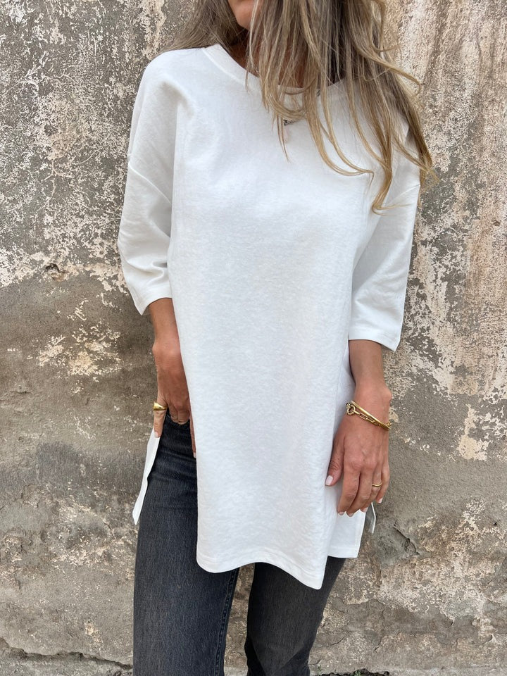 Dame Oversized T-shirt med dekorativ søm og løs pasform Stilla