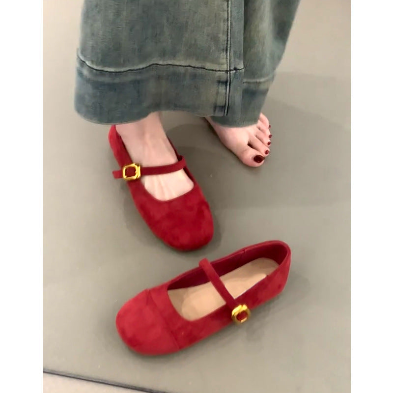 Damer elegante Mary Jane balletfløjter med justerbar spænde og komfortsål Stilla