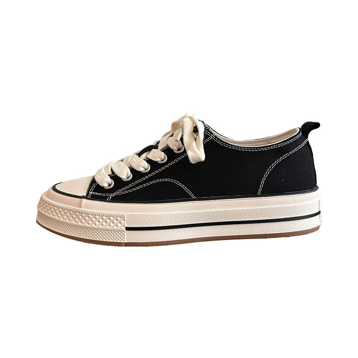 Femme Casual Canvas Snørebånd Sneakers Stilla