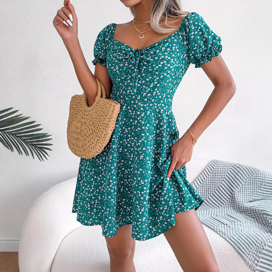 Dame Sommerkjole med blomsterdesign Stilla