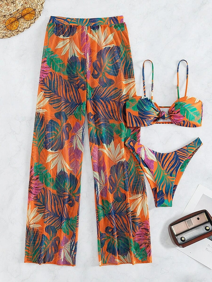 Dame bikinisæt med blomstret design Stilla