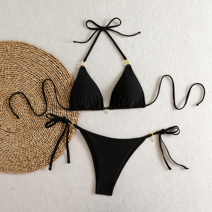 Dame Triangel-Bikini med raffinerede detaljer Skovae