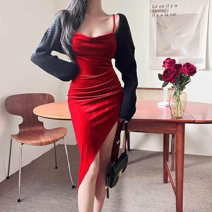 Dame Velour Bodycon Underdragt Stilla