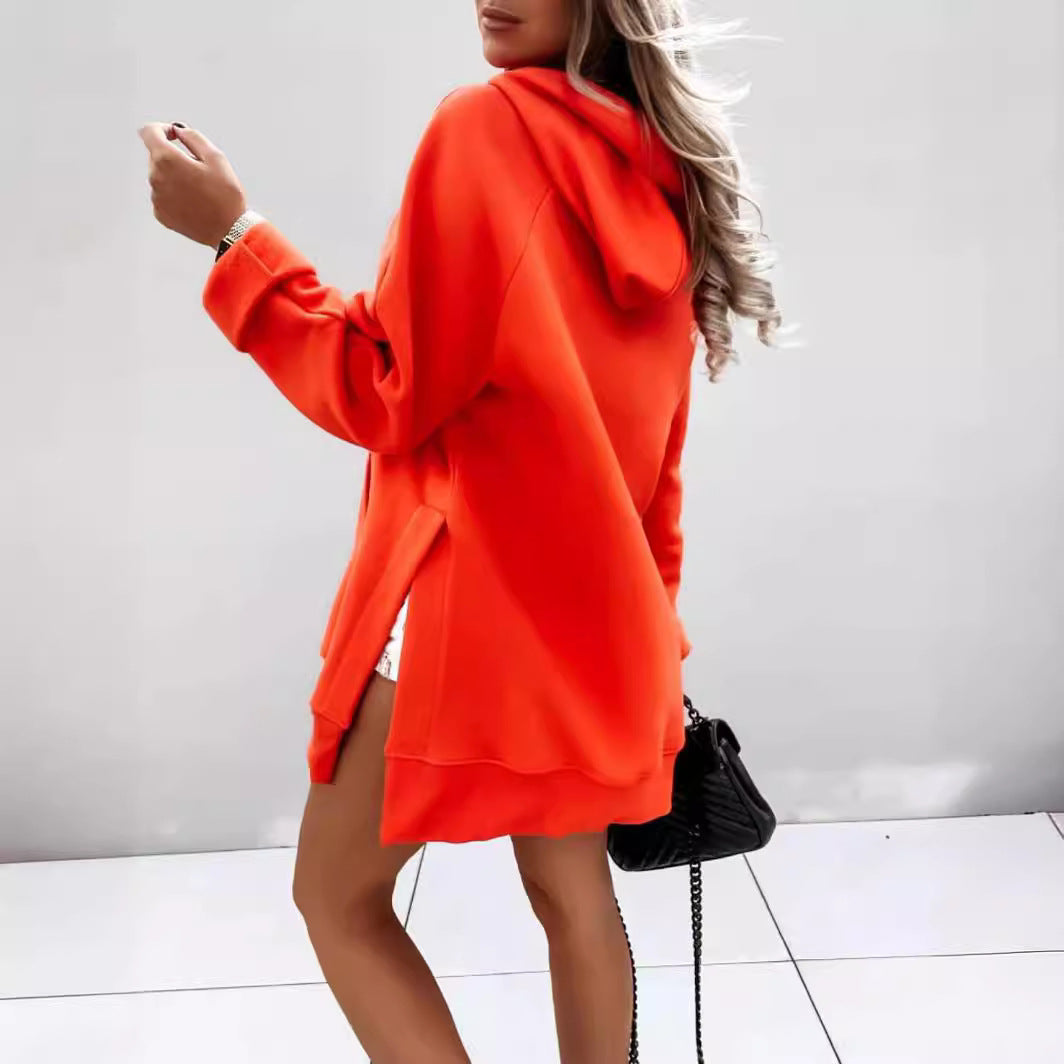 Dame Oversized Hættepullover med Lommer Stilla