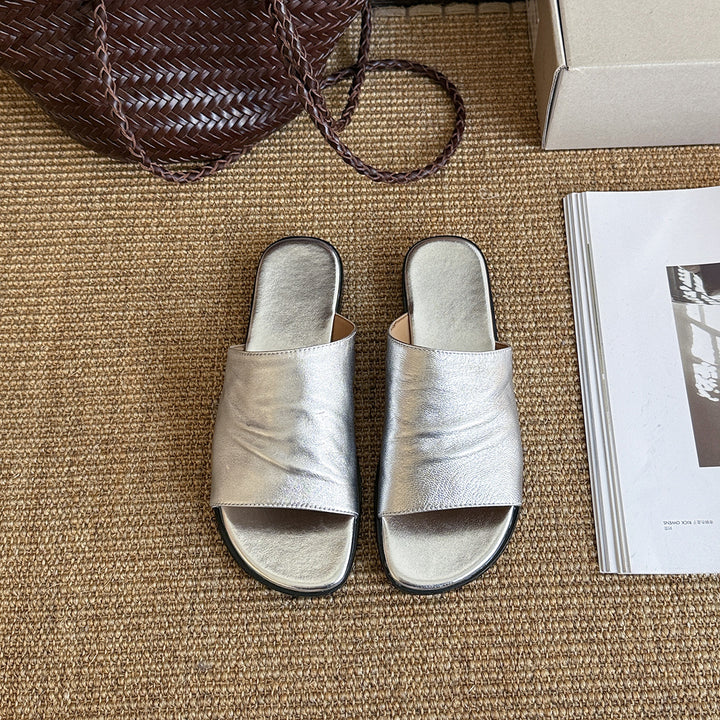 Femme Luxe Slide-sandaler med struktureret overdel Stilla