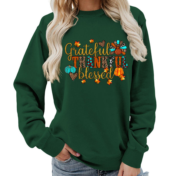 Kvinders sweatshirt med efterårstak motiv Stilla