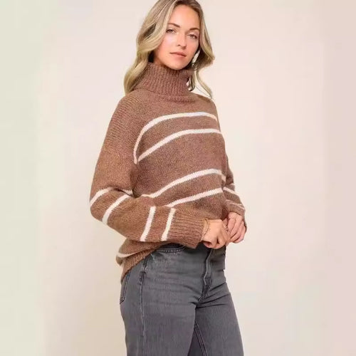 Dame Komfortabel Rullekrave Sweater Stilla