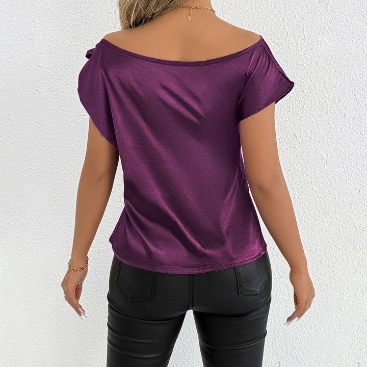 Damer Off-Shoulder Bluse med Sløjfærmer Skovae